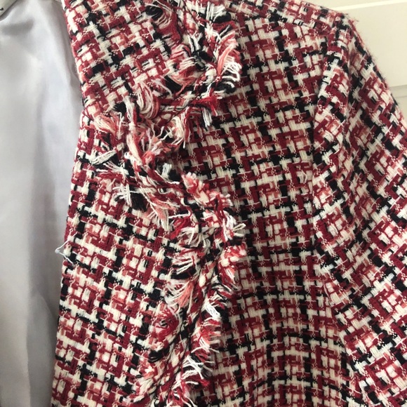 Sharp Dressy Cute Fun! Red, Black & white Jacket ♥️ like new! Medium - Picture 4 of 12